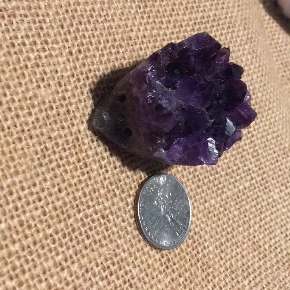 All natural rare Dark amethyst hedgehog